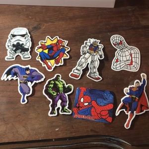 stickers: avengers, transformers, star wars